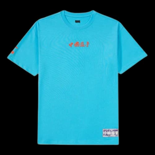 Li-Ning LNG x Li-Ning Crossover China Player Series Printing Loose Short Sleeve Unisex Blue