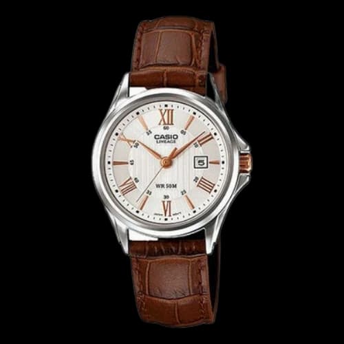 CASIO Lineage Series Elegant Watch LIS-203L-7AV Brown Analog