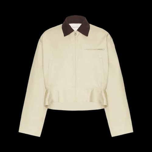 JW Anderson Curved Hem High Neck Jacket 'Natural'