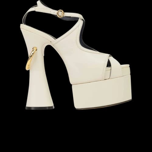 Lanvin Smile 105 Platform Sandal Heel 'White' (Women's)
