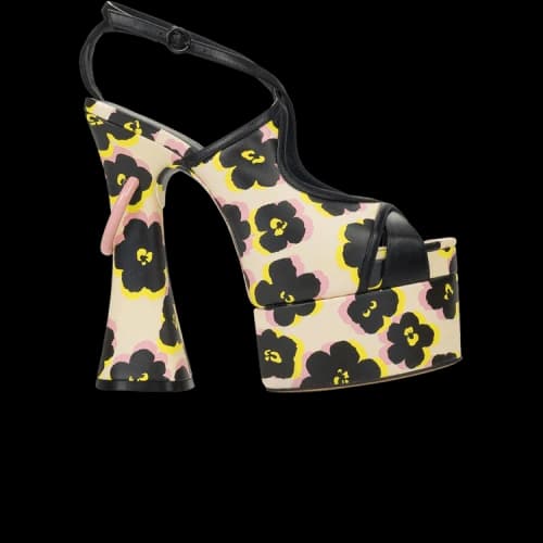 Lanvin Platforms Sandals Smile Heel 'Black Pink' (Women's)