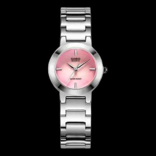 CASIO Analogue Series Quartz 19mm Silver/Pink Stainless Steel Strap