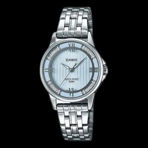 Casio Influencer Fashion Business Analog Watch 'Blue Silver'