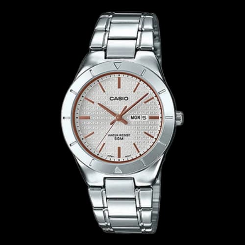 CASIO Analogue Series Waterproof Quartz Silver/White