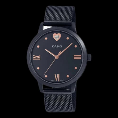 CASIO Stylish Simplicity Watch waterproof Black Pink
