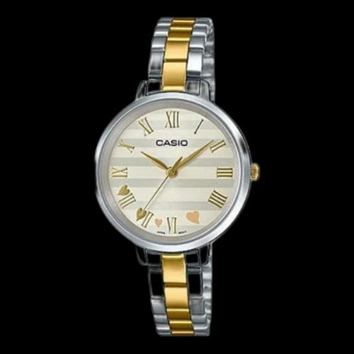 CASIO Stainless Steel Case Quartz Movement Gold Color Watch
