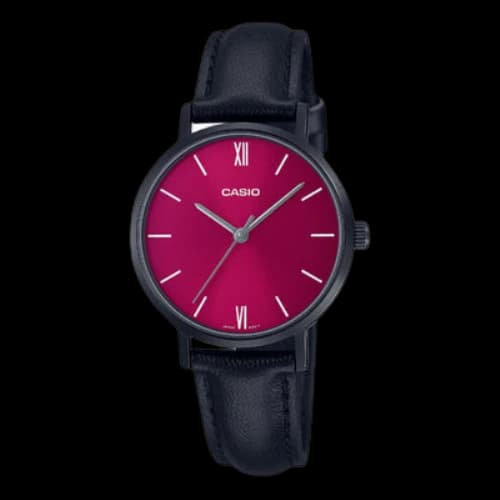 CASIO Minimalistic Fashion Neon Pink Dial Watch Analog