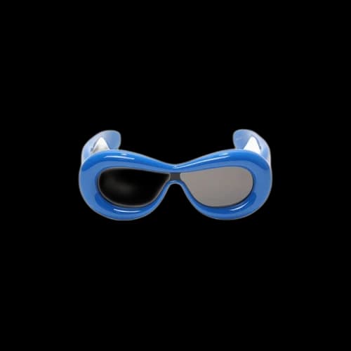 Loewe Inflated Mask Sunglasses 'Shiny Blue/Smoke'