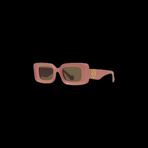 Loewe Chunky Anagram Sunglasses 'Shiny Pink/Brown'