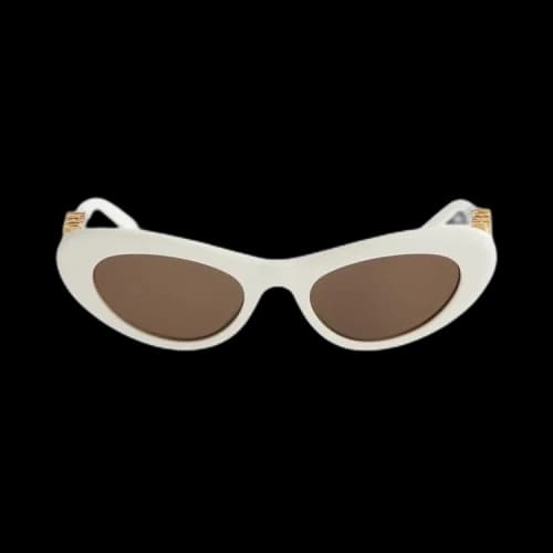 Loewe Slim Sunglasses 'Shiny Ivory/Brown'