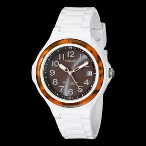 CASIO Resin Strap Solar Power Movement Waterproof White Watch Analog