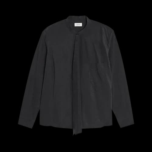 Lemaire Wrapover Shirt 'Coal'
