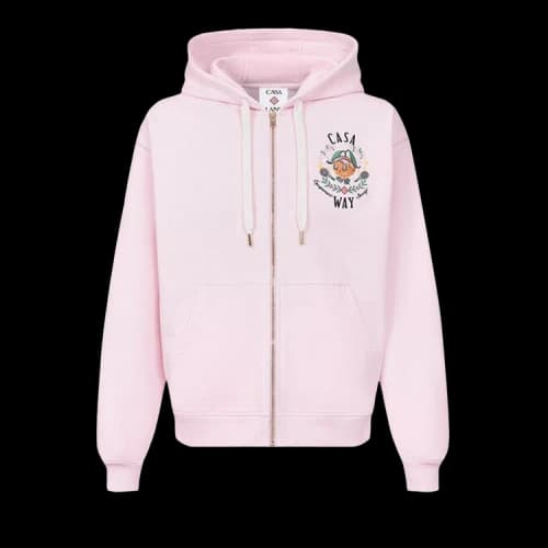 Casablanca Way Orange Mascot Printed Full Zip Hoodie 'Pink'