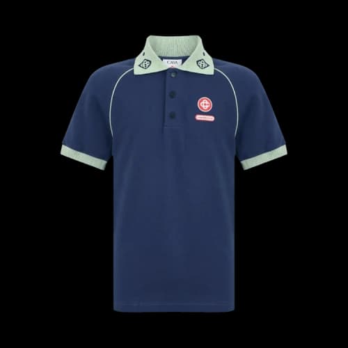 Casablanca Chenille Collar Raglan Polo 'Navy'