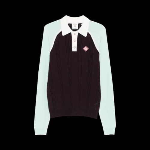 Casablanca Sporty Long-Sleeve Polo 'Purple'