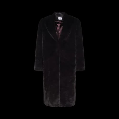 Casablanca Fur Coat 'Aubergine'