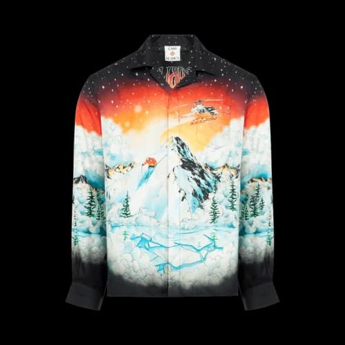 Casablanca Cuban Collar Long-Sleeve Shirt 'Ski Lake'