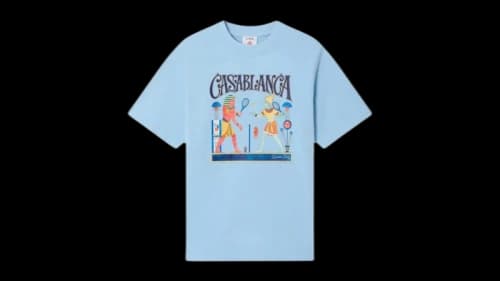 Casablanca Classic Tennis Match Tee Blue