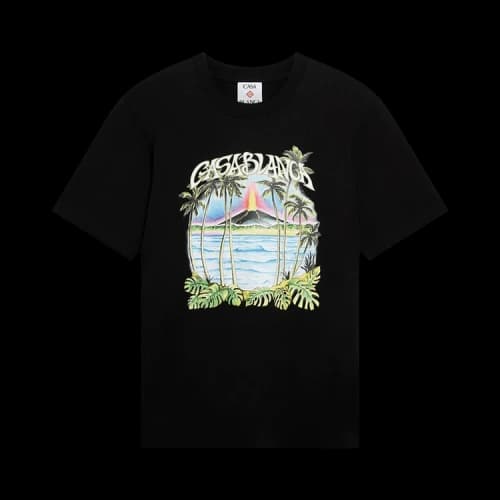 Casablanca Volcano Printed Classic T-Shirt 'Black'