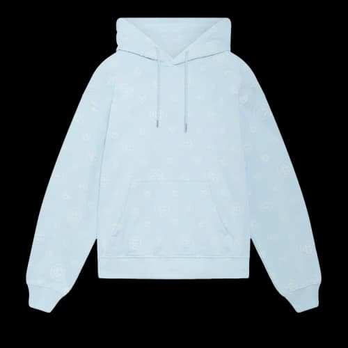 Casablanca Applique Monogram Hooded Sweatshirt 'Cerulean'