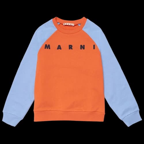 Marni Kids Logo Printed Sweater 'Orange'