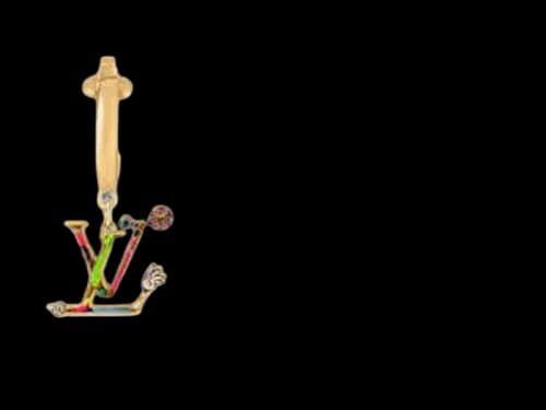 Louis Vuitton x Takashi Murakami Superflat Earrings Gold Multicolor