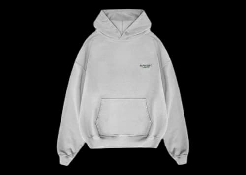 Represent Owner's Club Hoodie Ash Grey/Racing Green