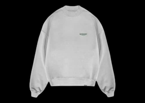 Represent Owner's Club Sweater Ash Grey/Racing Green