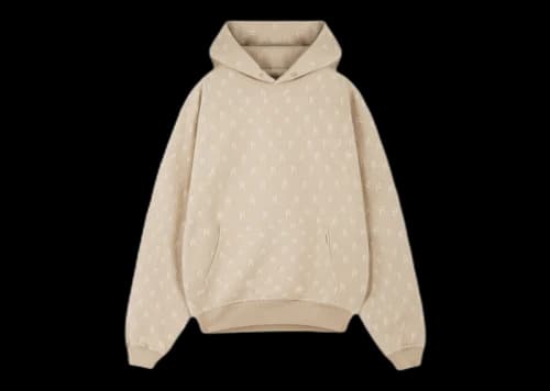 Represent Intarsia Initial Hoodie Wheat