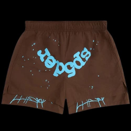 Sp5der OG Web Double Layer Short 'Brown'