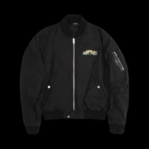 Amiri Cherub Silk Bomber 'Black'