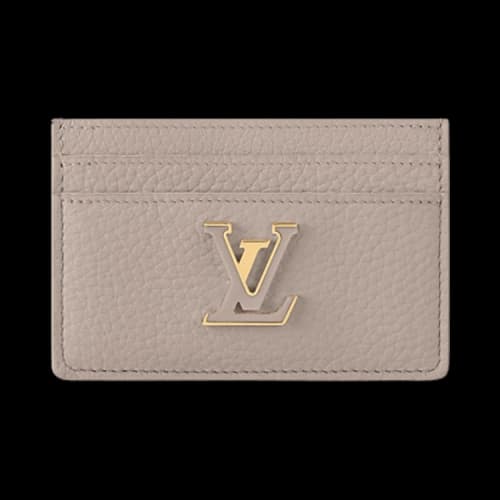 Louis Vuitton Capucines Card Holder 'Galet Beige Taurillon Leather'