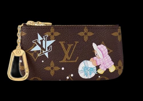 Louis Vuitton Key Pouch Monogram/Azur Frost