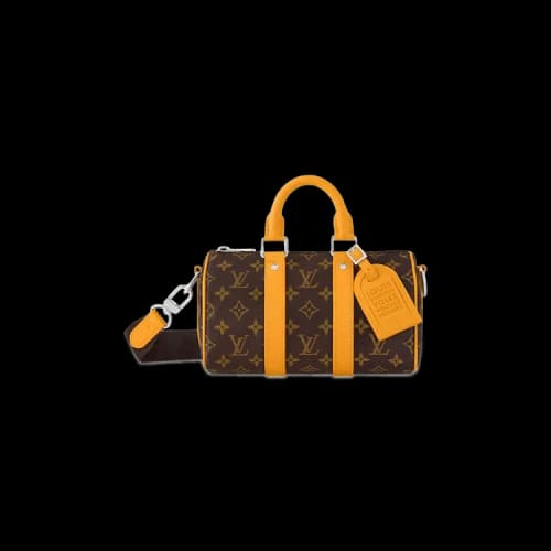 Louis Vuitton Keepall Bandoulière 25 'Brown Monogram Canvas/Safran Yellow'