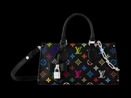 Louis Vuitton x Takashi Murakami OnTheGo East West Chain Black Multicolored