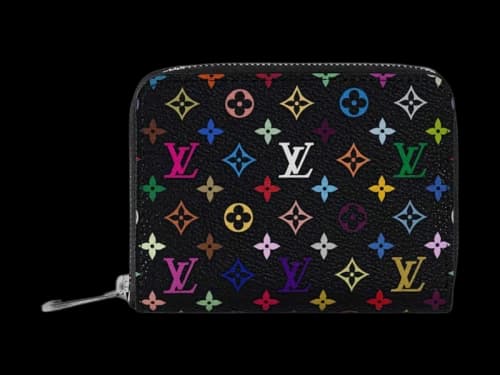 Louis Vuitton x Takashi Murakami Zippy Coin Purse Black Multicolored