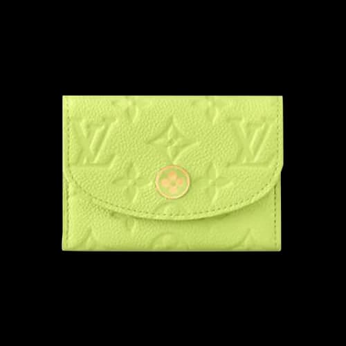 Louis Vuitton Rosalie Coin Purse 'Zesty Lime Monogram Embossed Empreinte Cowhide Leather'