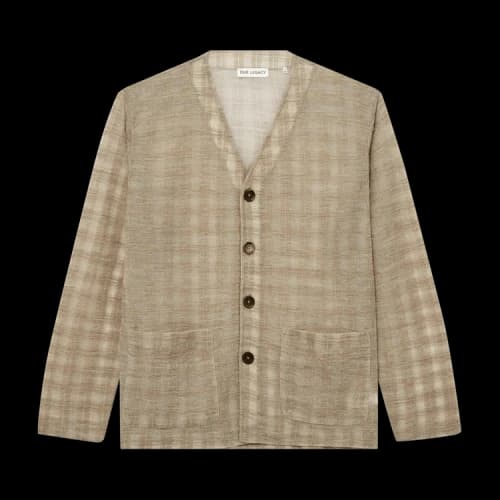 Our Legacy Cardigan 'Grey Disintegration Check'