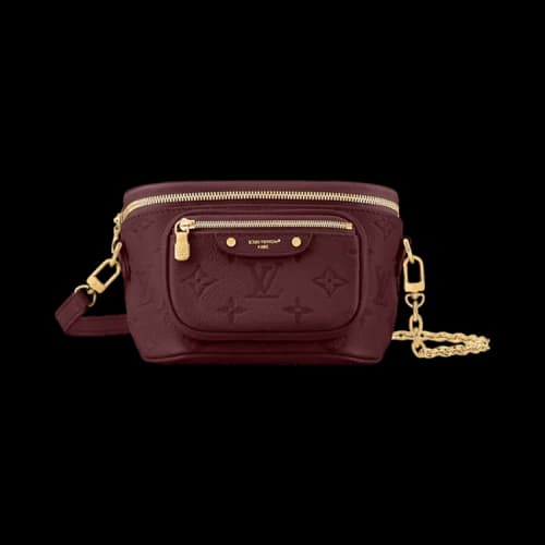 Louis Vuitton Mini Bumbag 'Grenat Red Monogram Embossed Empreinte Cowhide Leather'