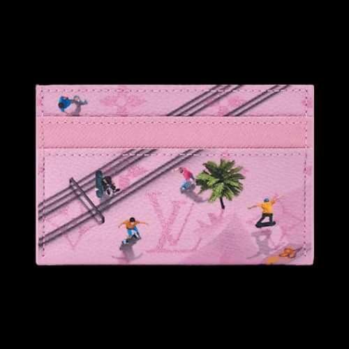 Louis Vuitton Skateboard Double Card Case Skateboard/Pink