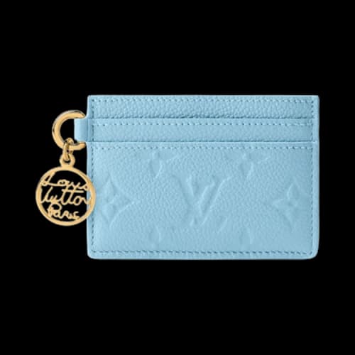 Louis Vuitton LV Charms Card Holder 'Grape Blue Monogram Embossed Empreinte Cowhide Leather'