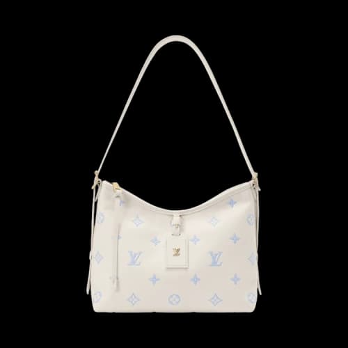 Louis Vuitton Carryall PM 'Monogram Milky White/Blue Embossed Empreinte Cowhide Leather'