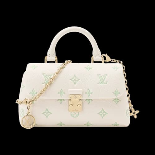 Louis Vuitton Nano Madeleine 'Monogram Milky White/Green Embossed Empreinte Cowhide Leather'