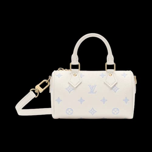 LOUIS VUITTON Nano Speedy 'Milky White Blue"