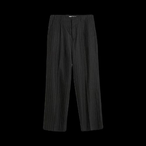 Our Legacy Chalk Stripe Wide Leg Borrowed Chino 'Black'