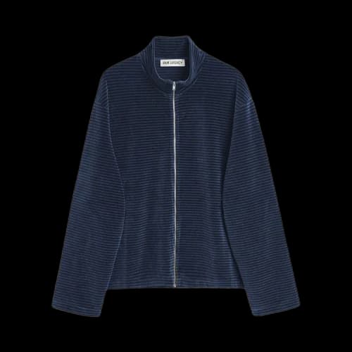 Our Legacy Shrunken Full Zip Polo 'Phantom'