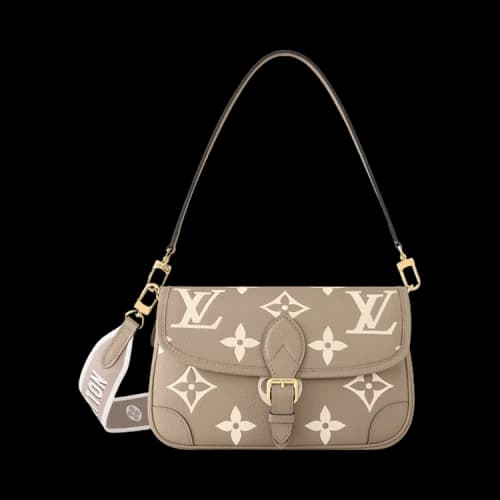 Louis Vuitton Diane 'Tourterelle Gray/Cream Monogram Embossed Empreinte Cowhide Leather'
