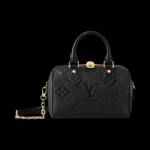 Louis Vuitton Speedy Bandouliere 20 'Black Monogram Embossed Empreinte Cowhide Leather'