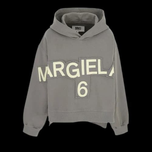 MM6 Maison Margiela Kids Logo Hoodie 'Dark Grey'