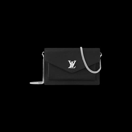Louis Vuitton Mylockme Chain Pochette 'Black Calfskin Leather'